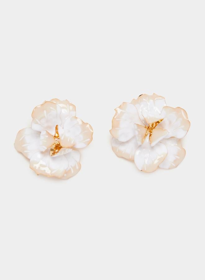 Styli Enamel Flower Earrings - Image 2